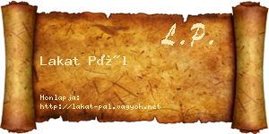 Lakat Pál névjegykártya